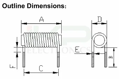 High Current Horizontal R0310 Flat Wire Ferrite Rod Core Power Inductors From Ikp Factory