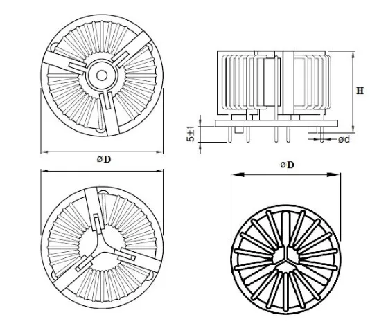 OEM/ODM Coils Ikp-Elec Carton Variable Specifications Electronics Flat Wire Power Inductor
