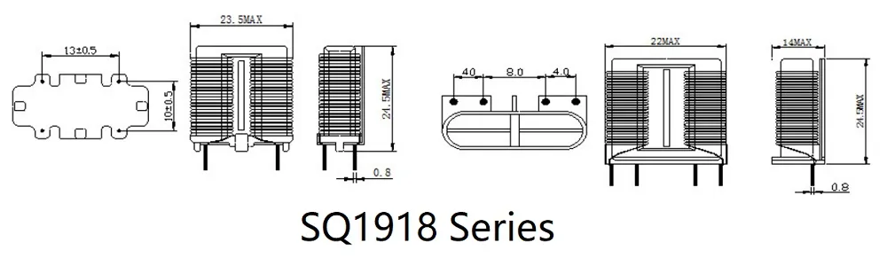 Sq/UC1918 Type Flat Line Common Mode Inductors