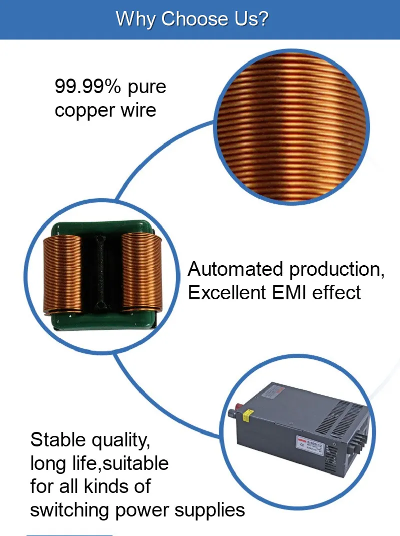 Ferrite Coil Variable Inductor Frame Core Common Mode Choke Inductors