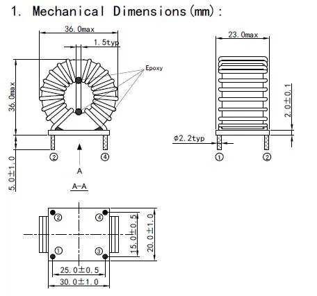 Nanocrystalline Core Common Mode Power Inductor, 2.5mh Inductance