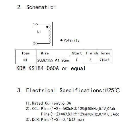 Factory Price Differential Mode Choke Inductor with Sendust Core