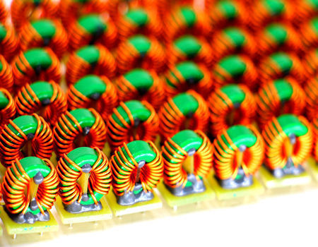 Horizontal Type Double Toroidal Mn-zn Cores Common Mode Power Line Choke with Special Base