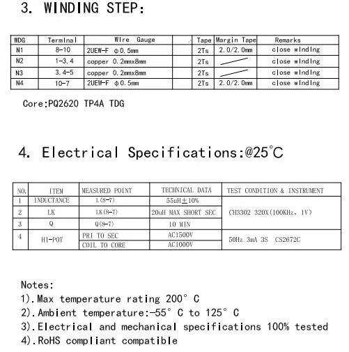 Electric Power Transformer SMPS High Frequency Transformer