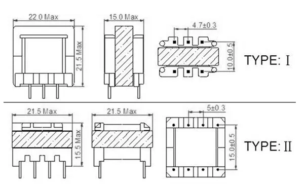 Professionally Designed Ef12.6 Type High Frequency Transformer